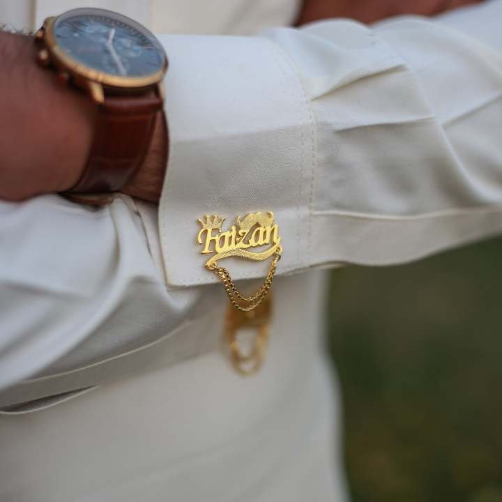 customize name chain style cufflinks