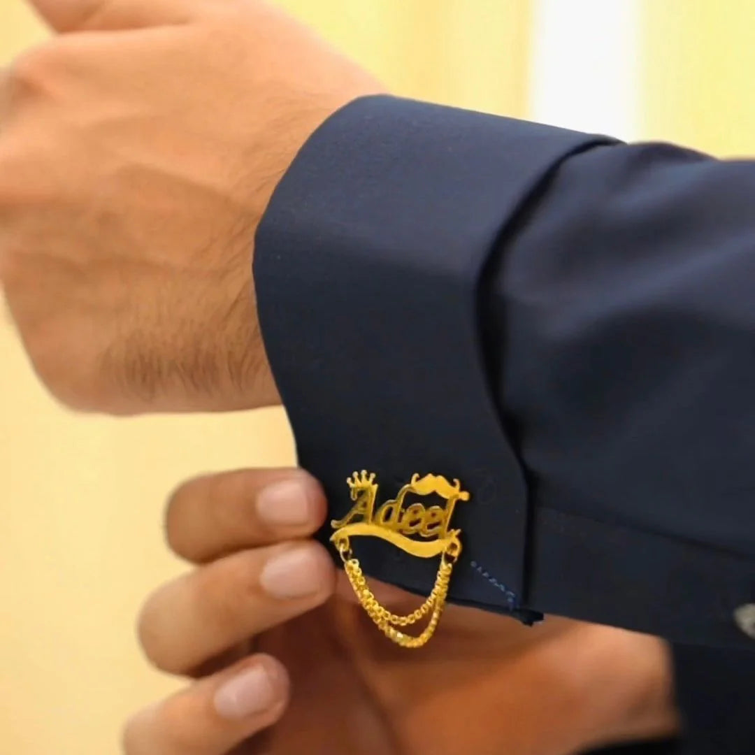 customize name chain style cufflinks