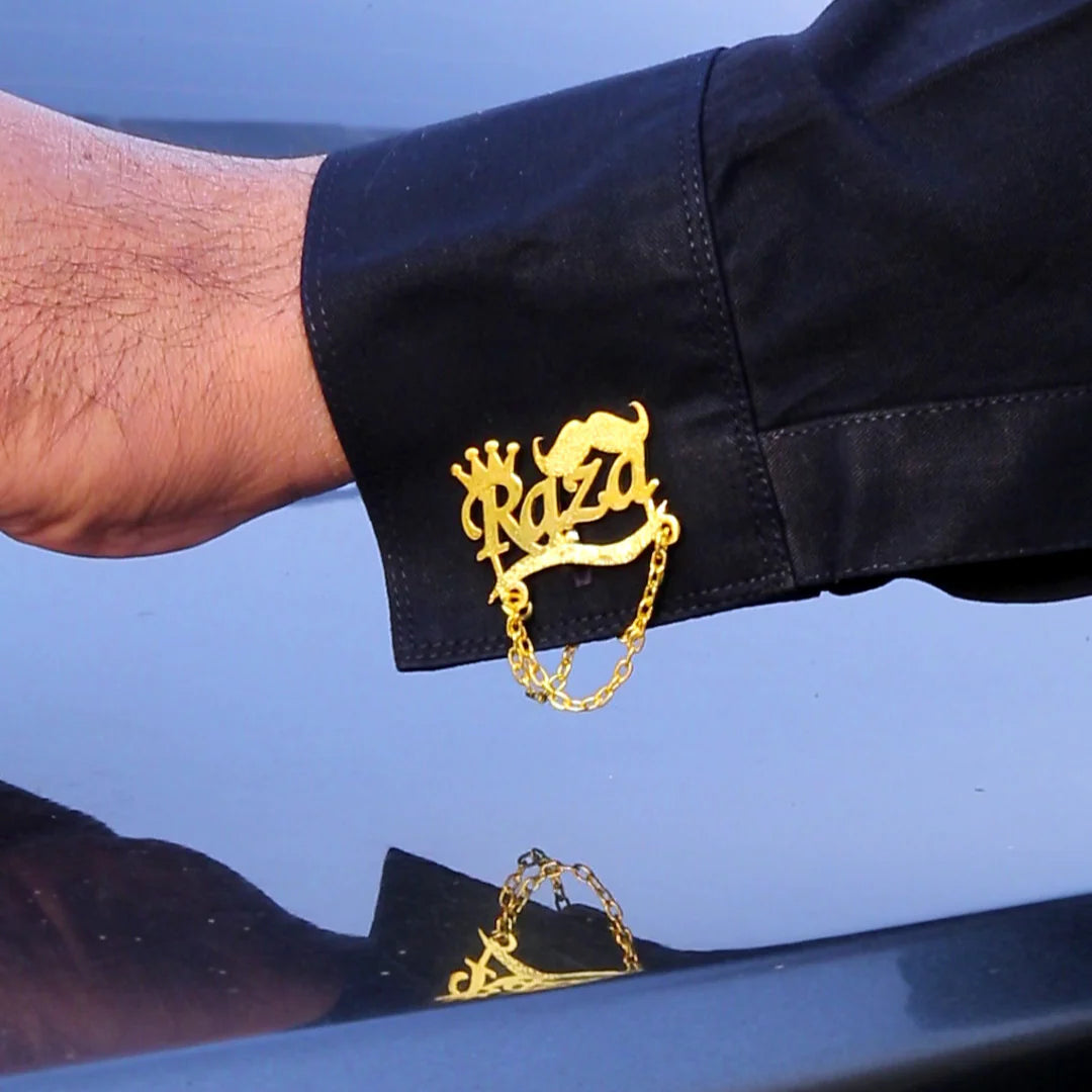 customize name chain style cufflinks