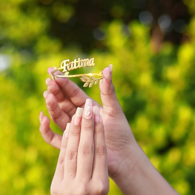 leaf name bangle